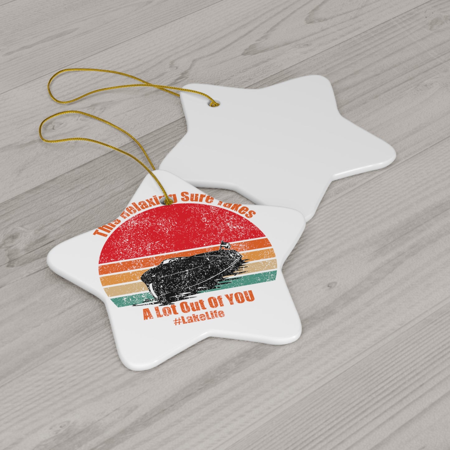 #LakeLife Ceramic Ornament