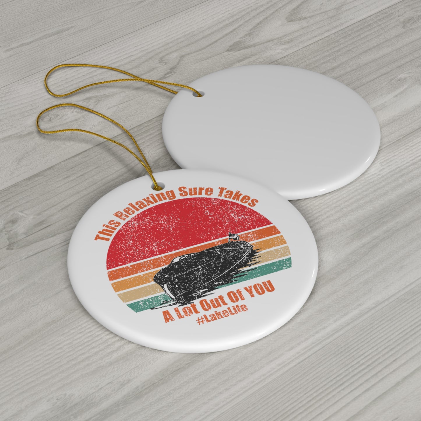 #LakeLife Ceramic Ornament