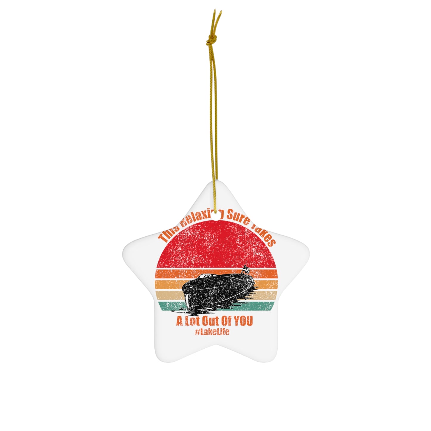 #LakeLife Ceramic Ornament