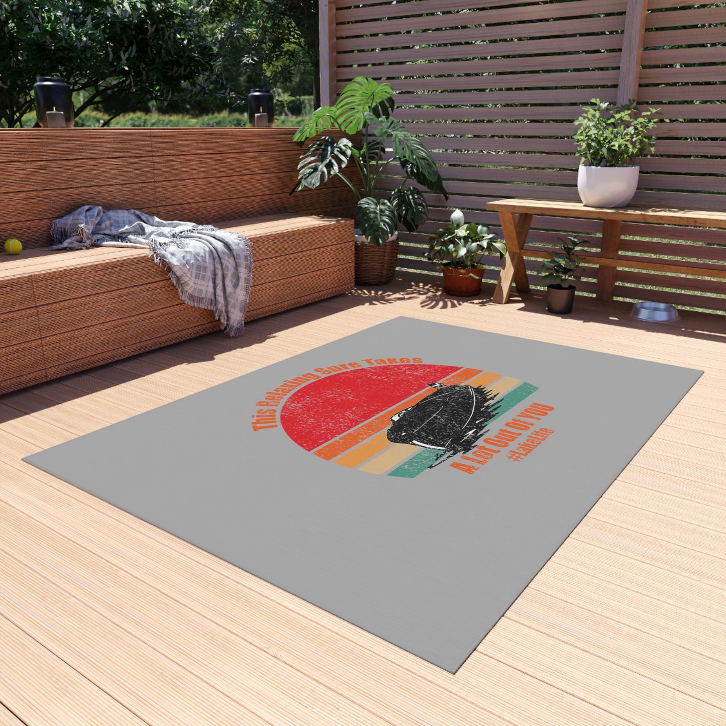 #LakeLife Outdoor Rug