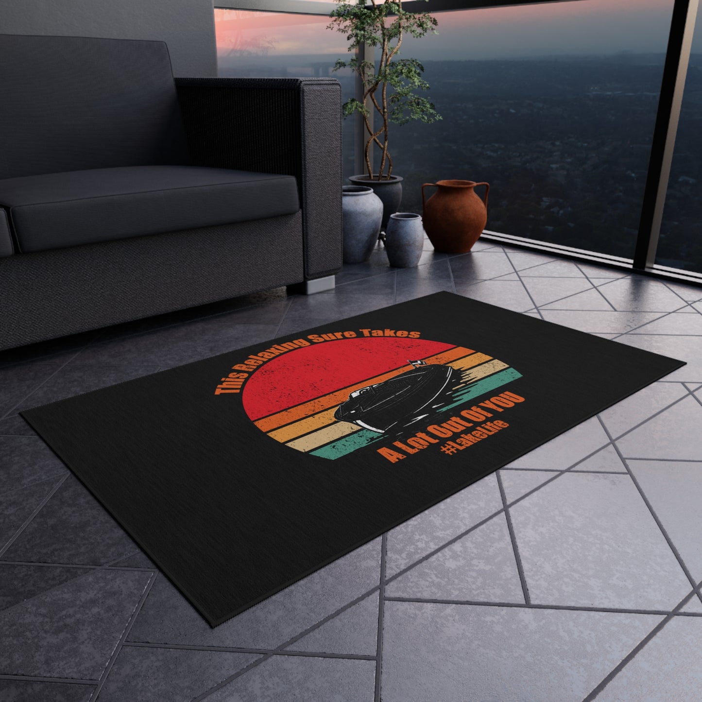 #LakeLife Outdoor Rug
