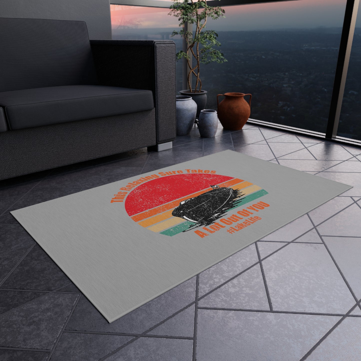 #LakeLife Outdoor Rug