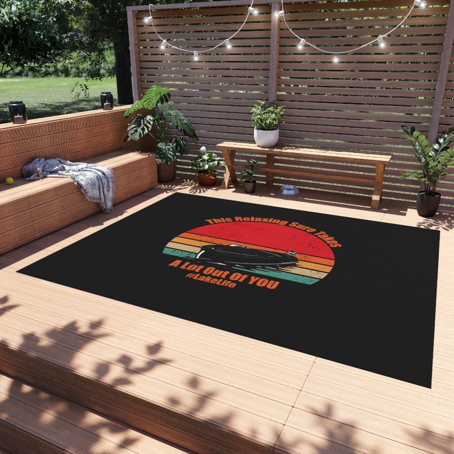 #LakeLife Outdoor Rug