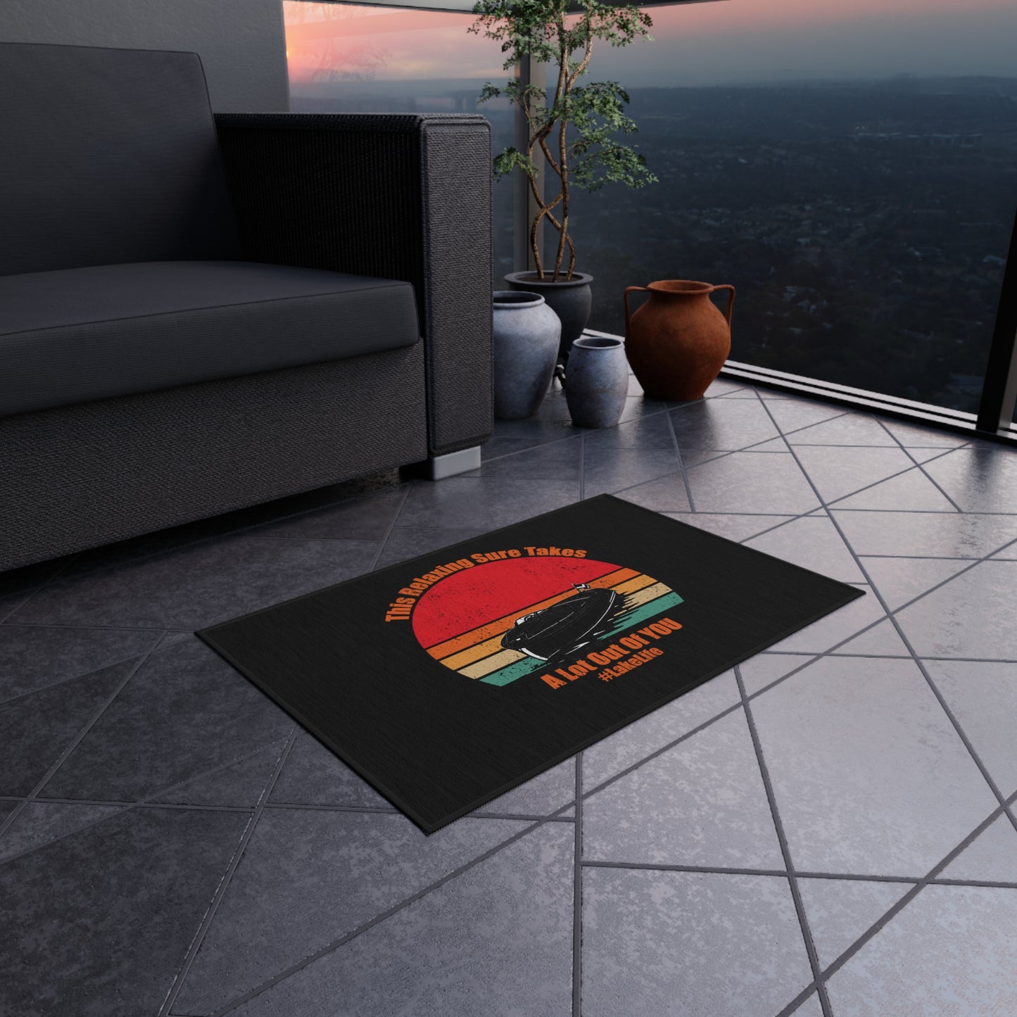 #LakeLife Outdoor Rug