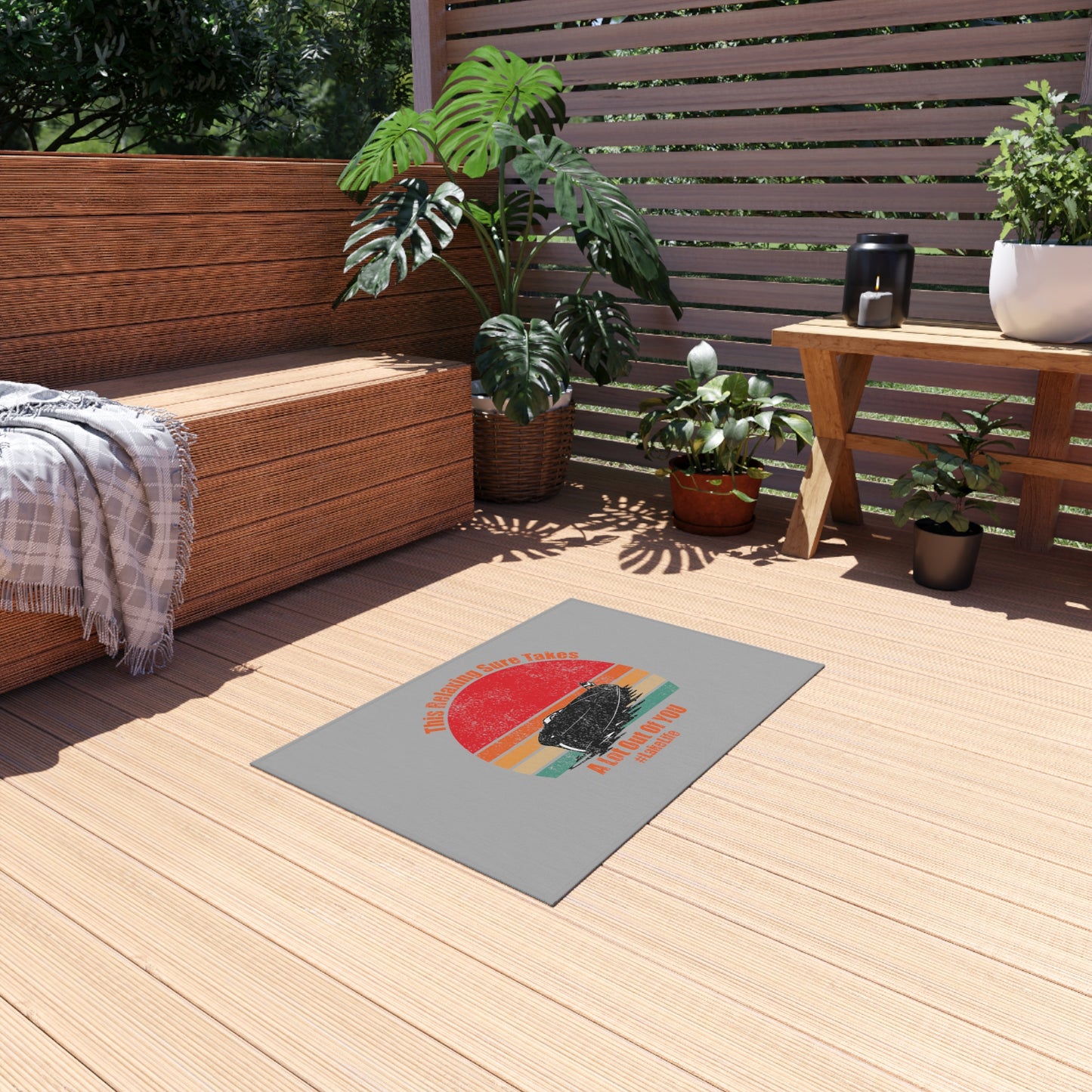 #LakeLife Outdoor Rug