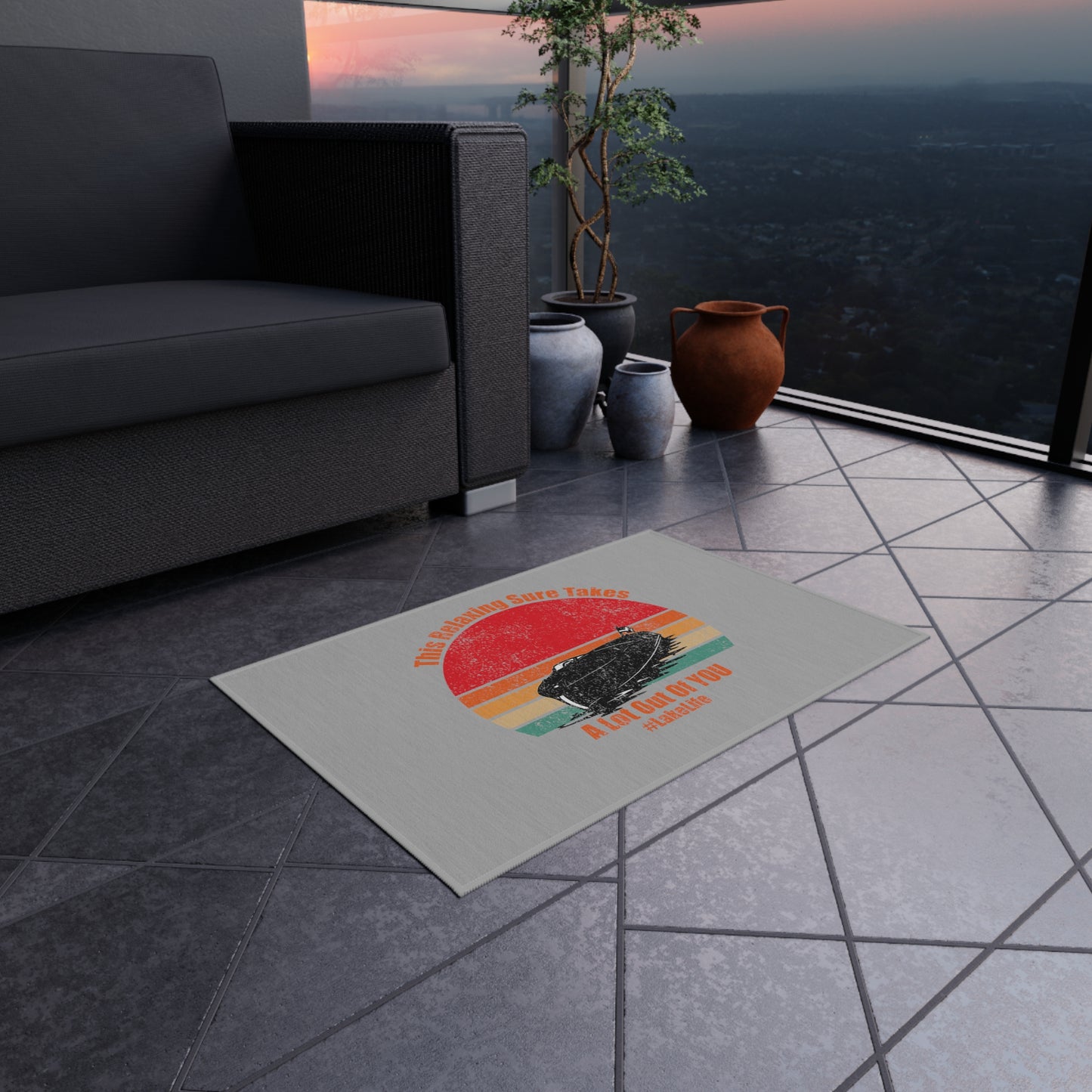 #LakeLife Outdoor Rug
