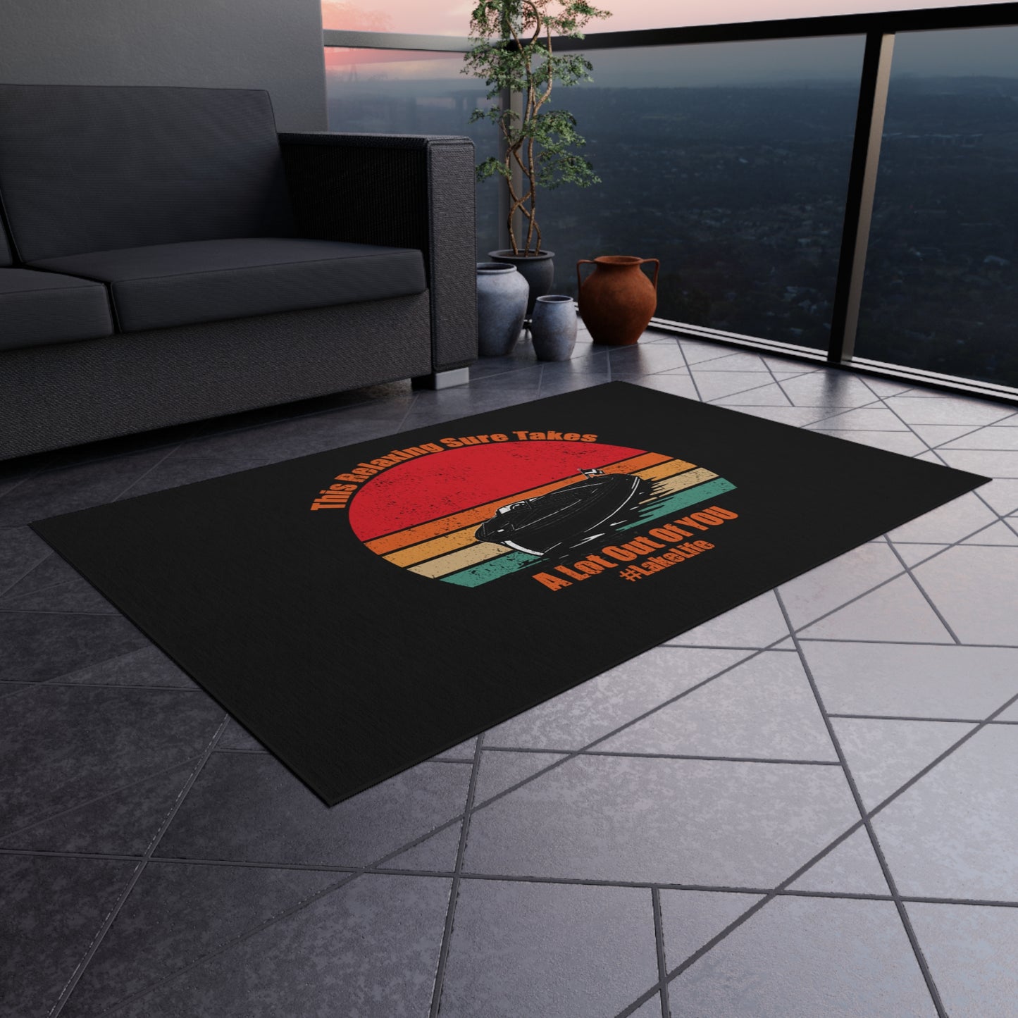 #LakeLife Outdoor Rug