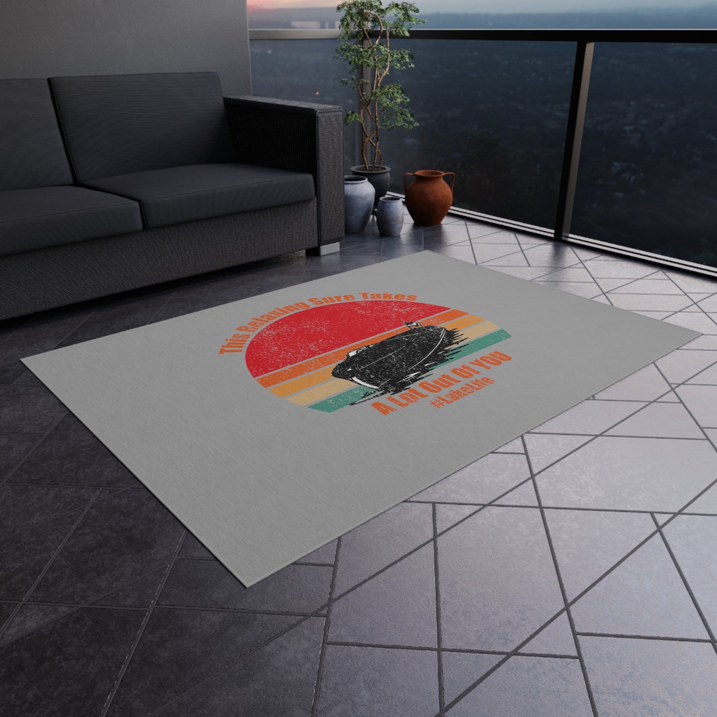 #LakeLife Outdoor Rug