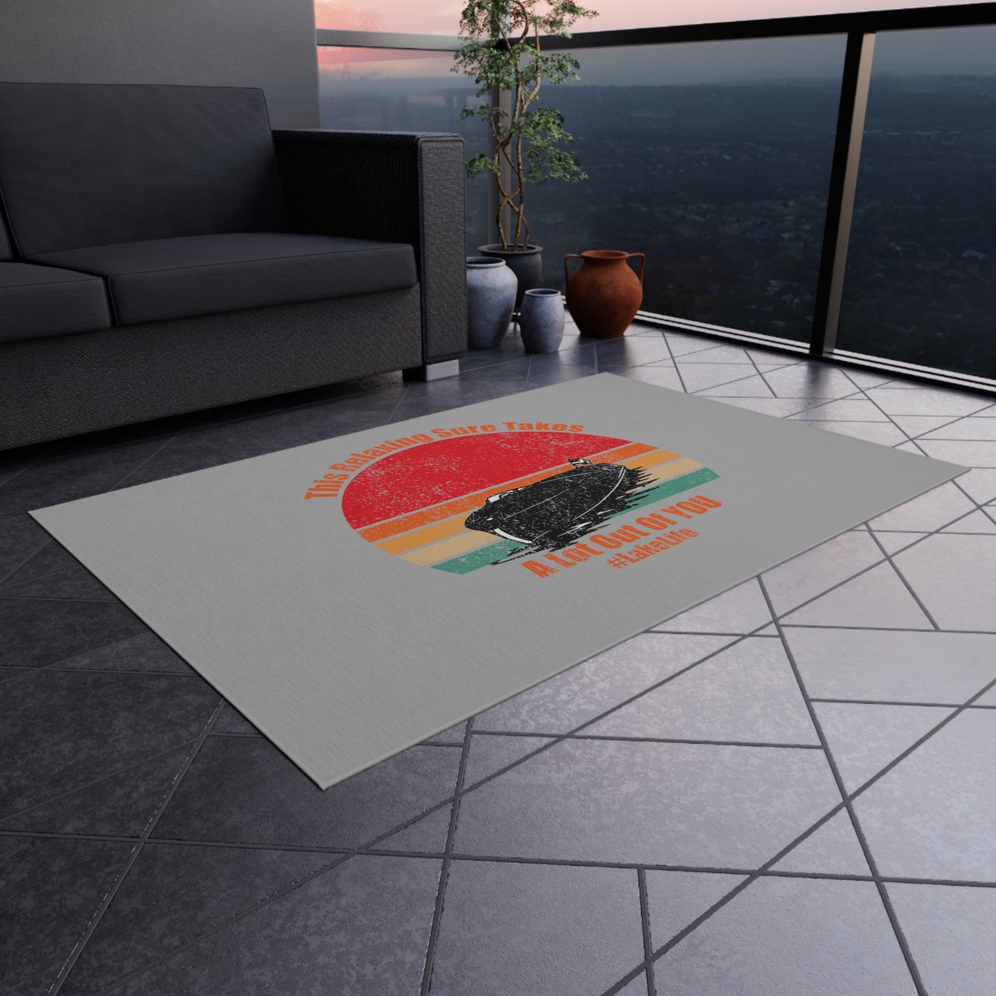 #LakeLife Outdoor Rug