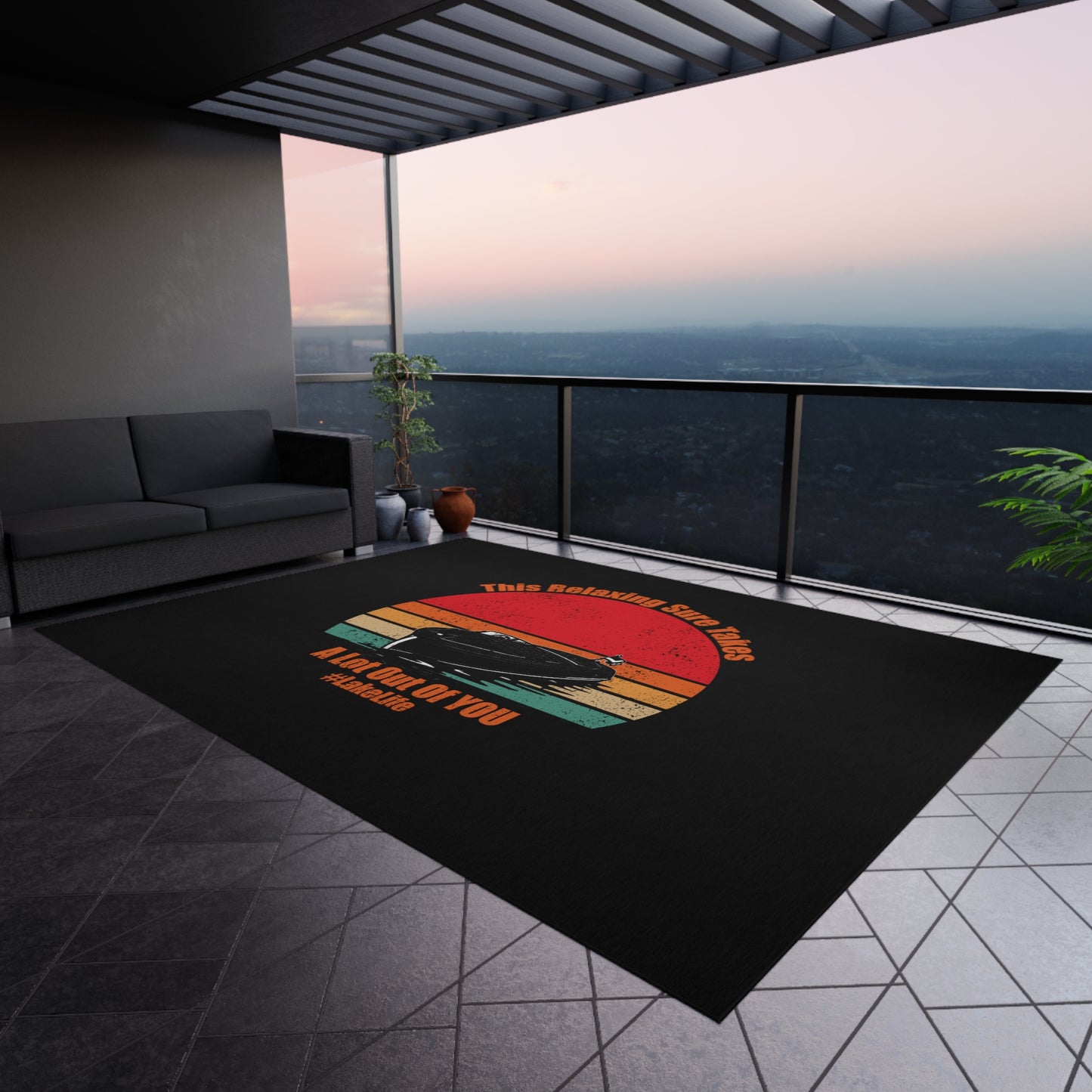 #LakeLife Outdoor Rug