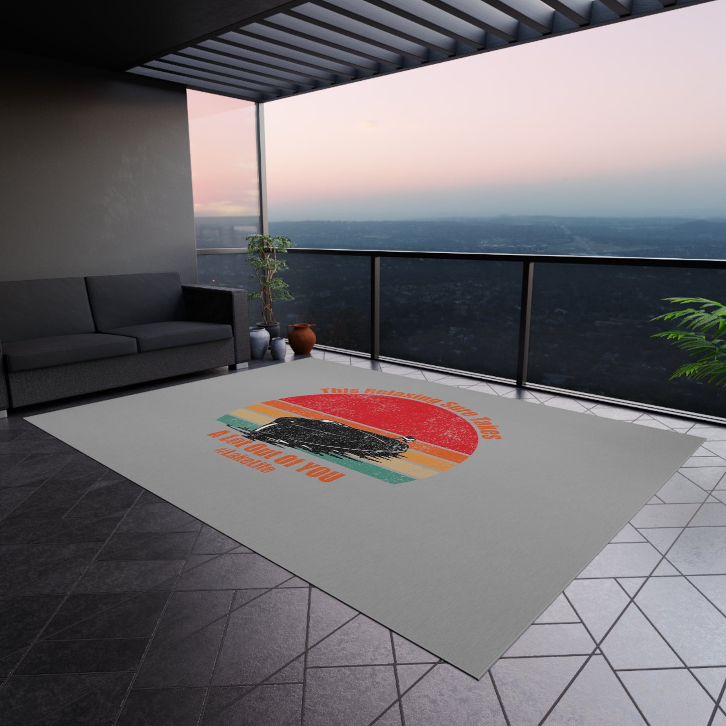 #LakeLife Outdoor Rug