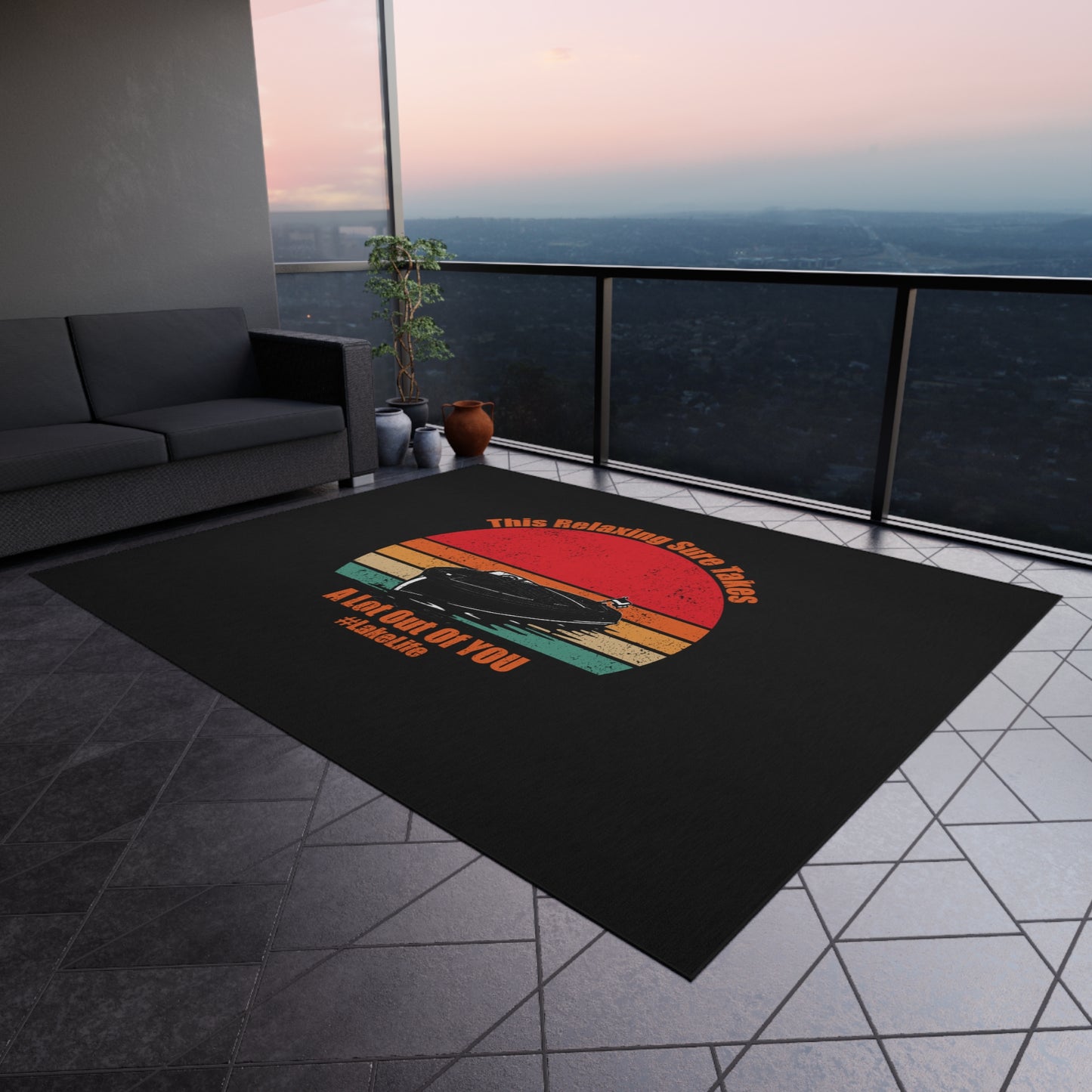 #LakeLife Outdoor Rug