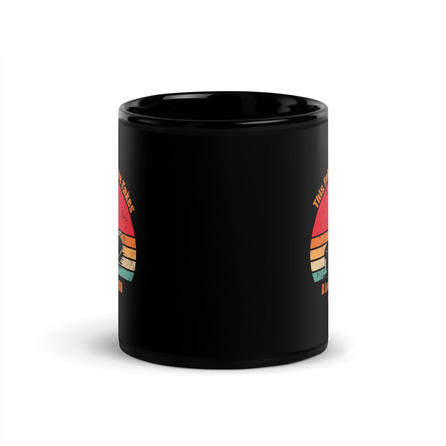 #LakeLife Black Glossy Mug