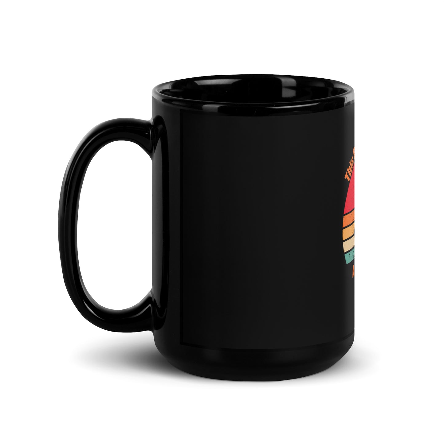 #LakeLife Black Glossy Mug